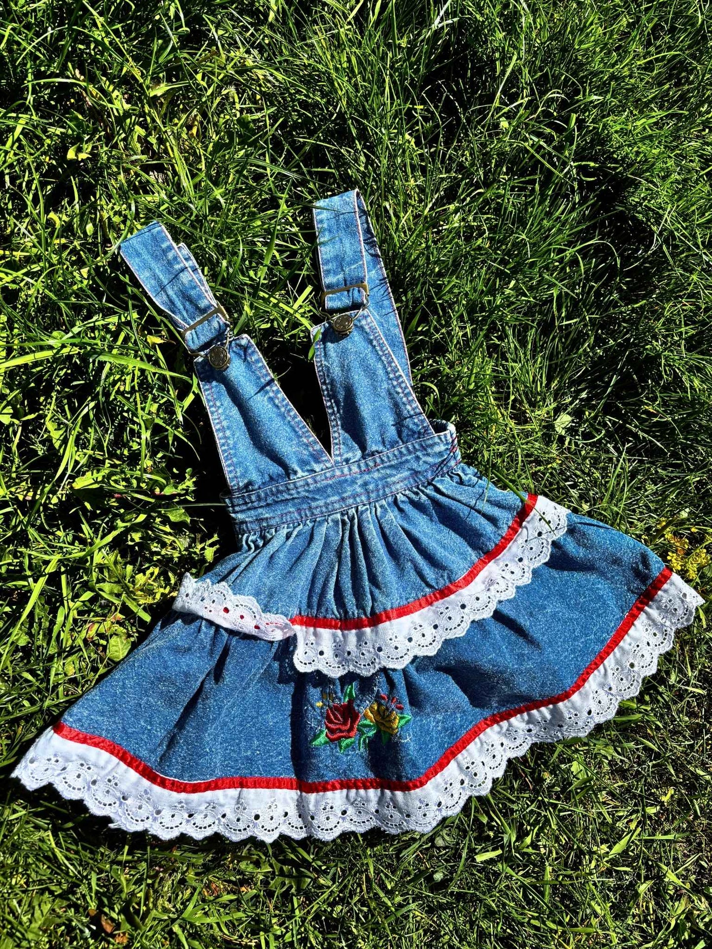 Denim Overall Dress Age 2-3 Years