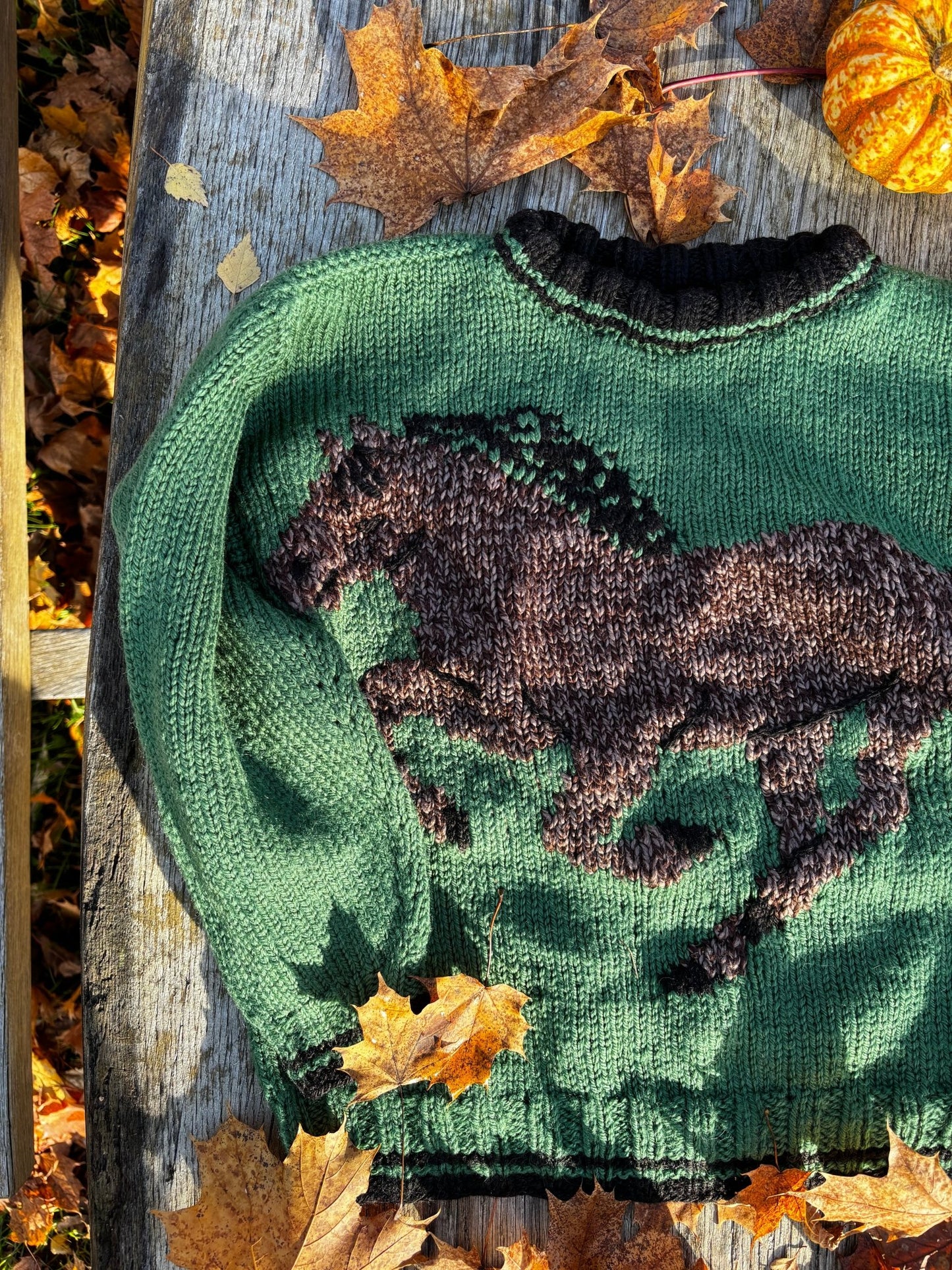 Knitted Horse Sweater Age 7-8 Years