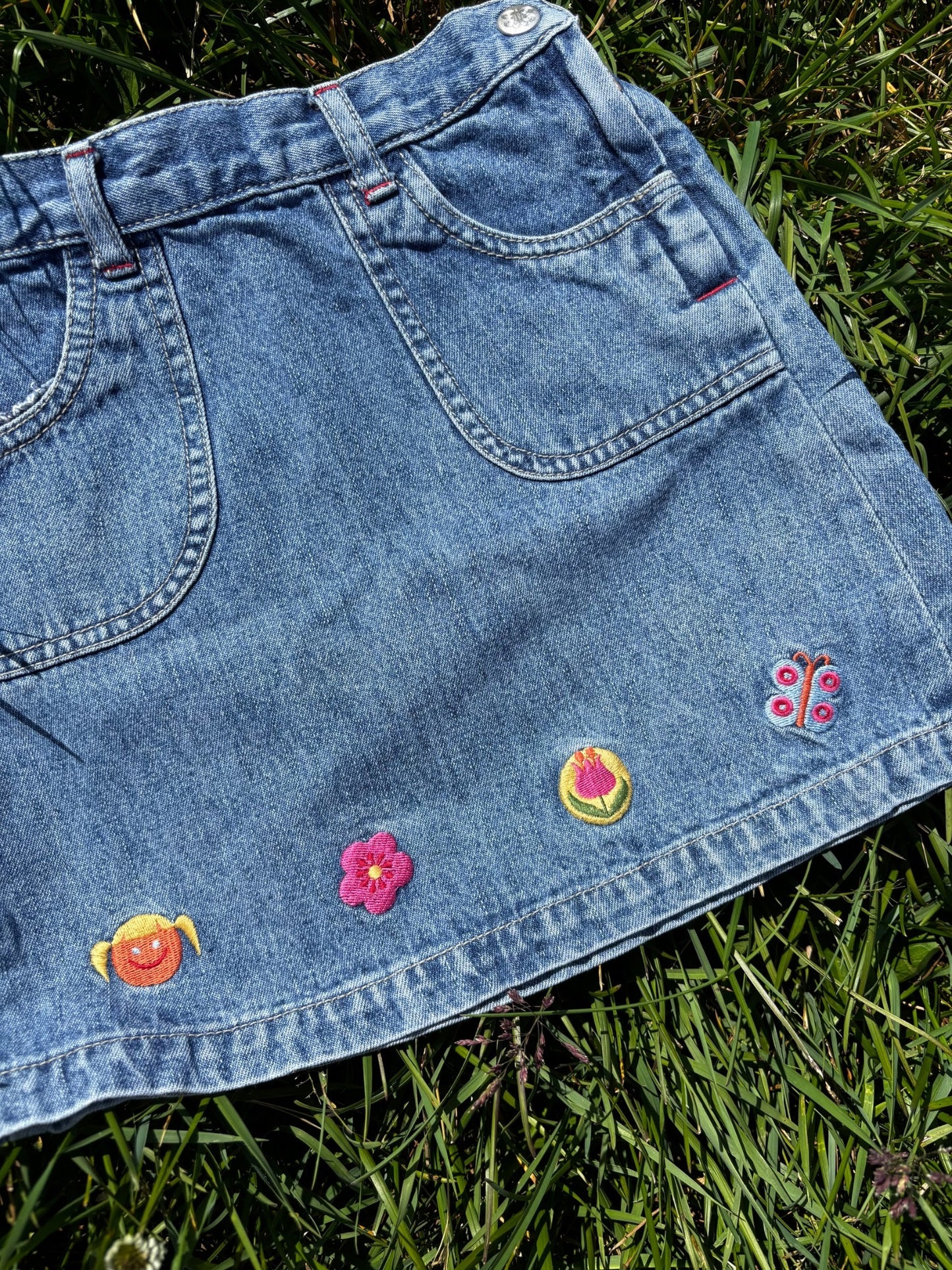 Embroidered Denim Skirt Age 5 Years