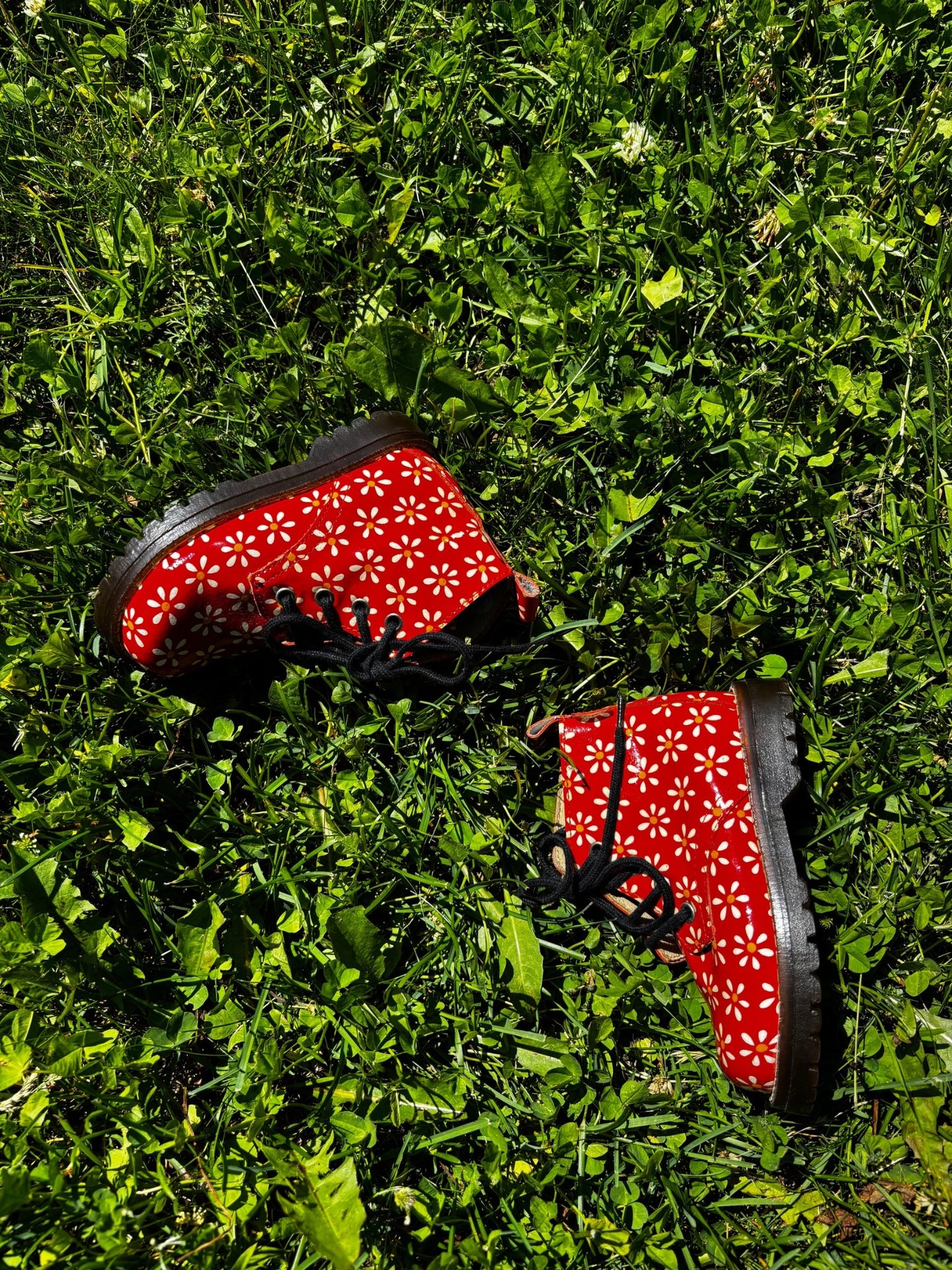 Flower Leather Boots Size EU 22