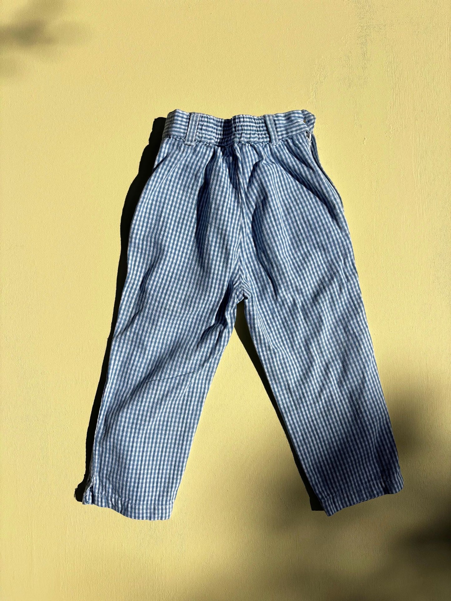 Blue Gingham Trousers Age 2-3 Years