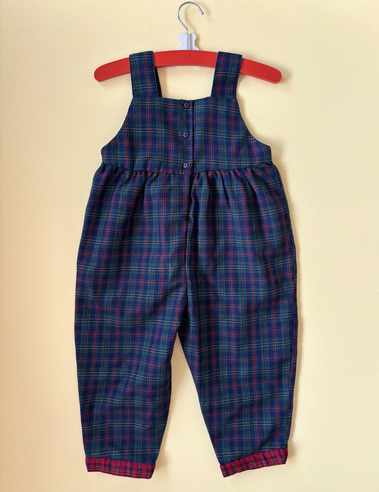 Tartan Overalls Age 2-3 Years