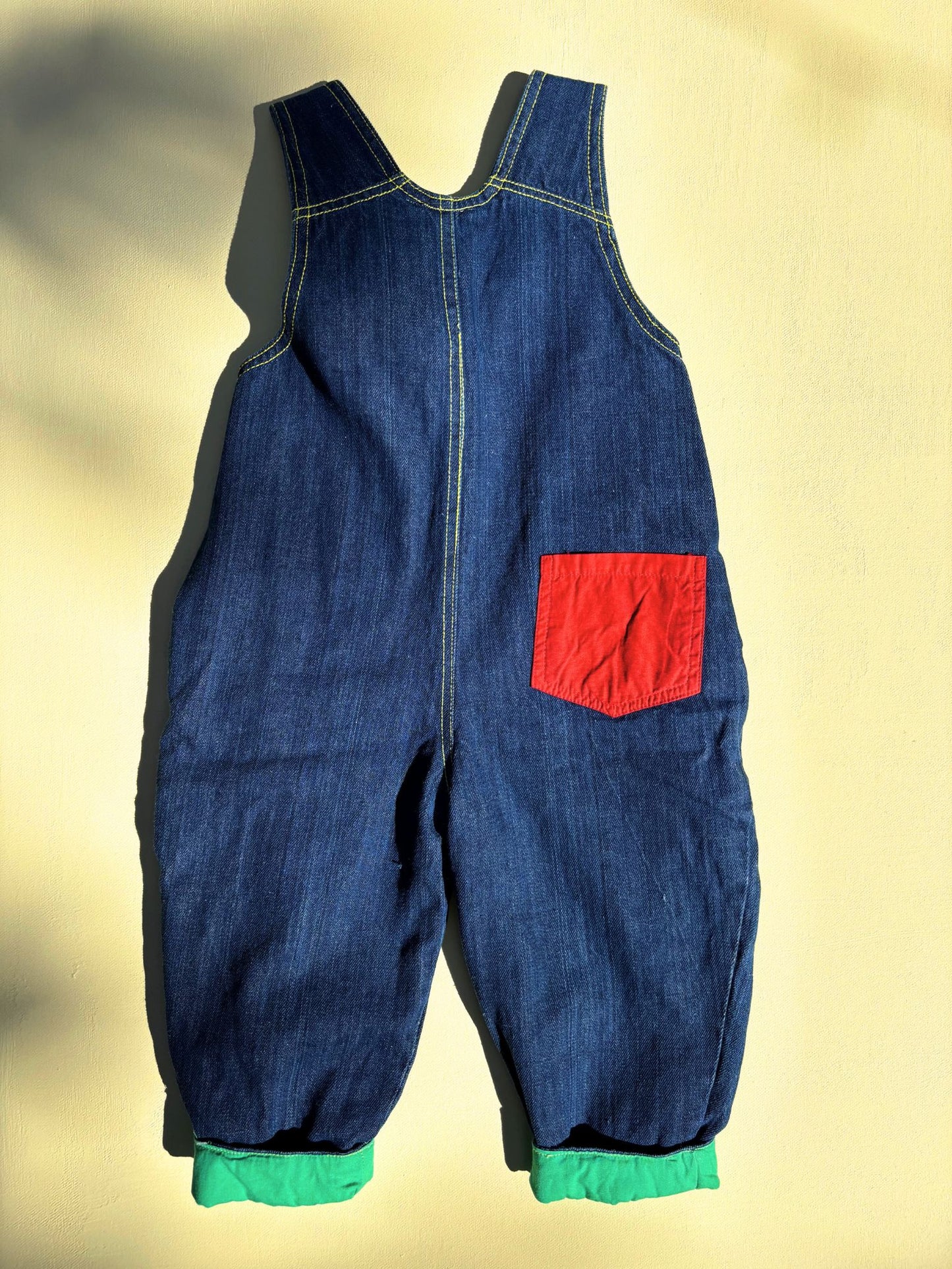 Color Block Overalls Age 18- 24 Months