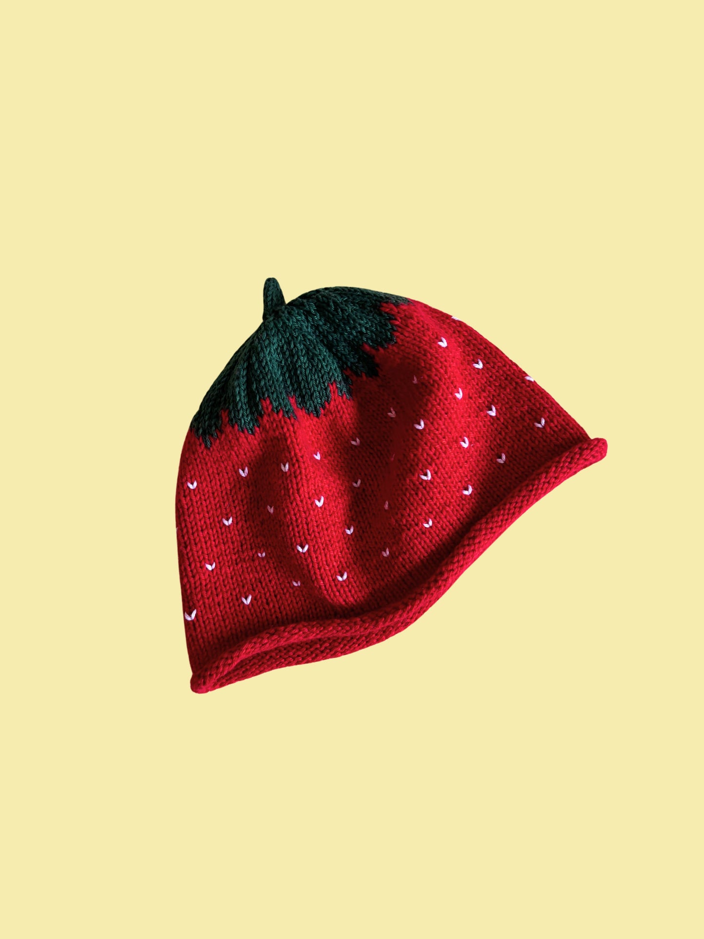 Knitted Strawberry Hat