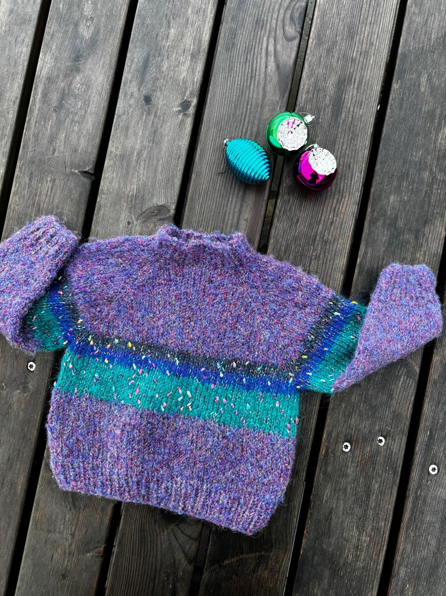 Festive Handknitted Jumper Age 12-18 Months