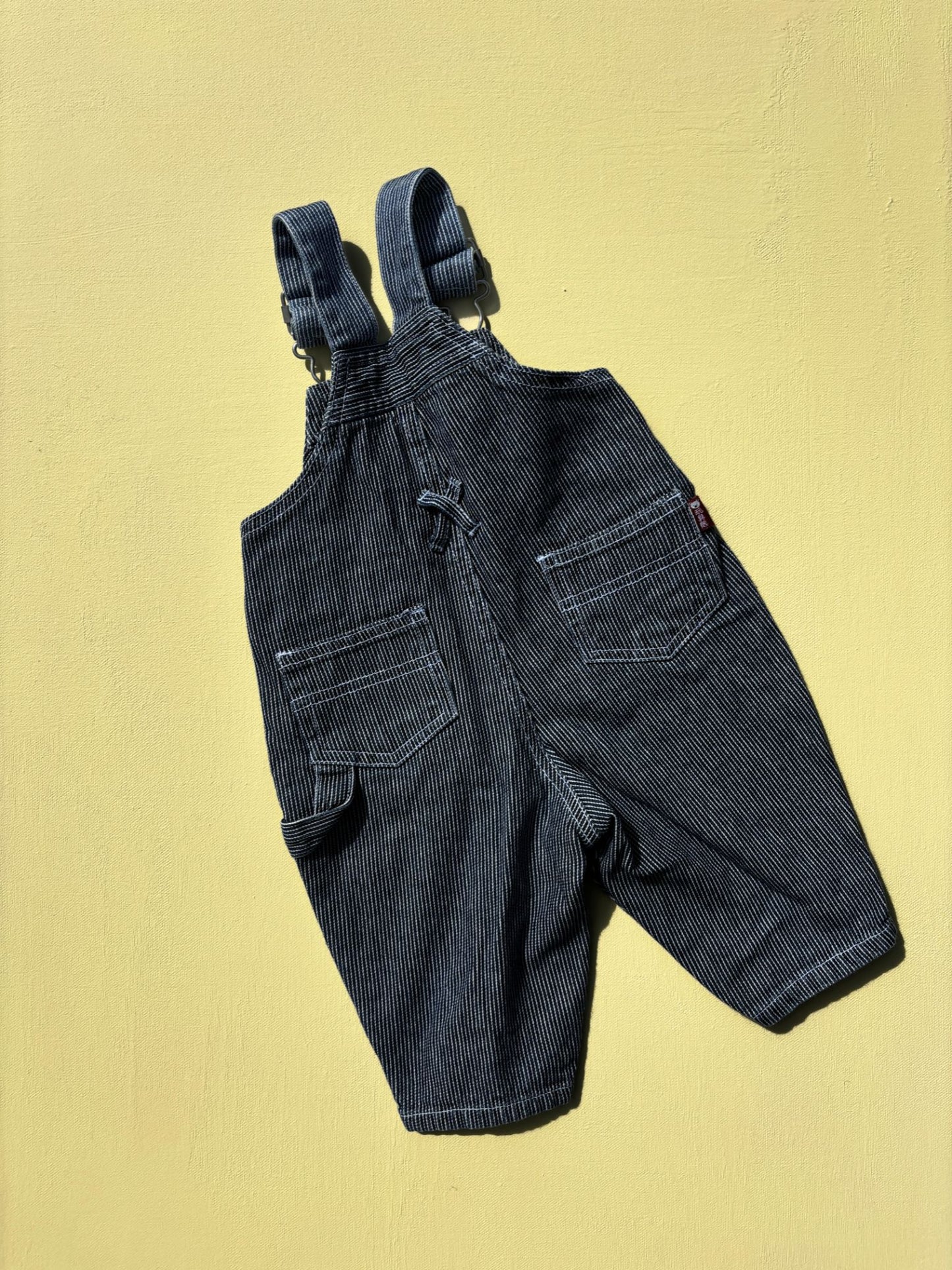 Striped Baby Overalls Age 2-4 Months