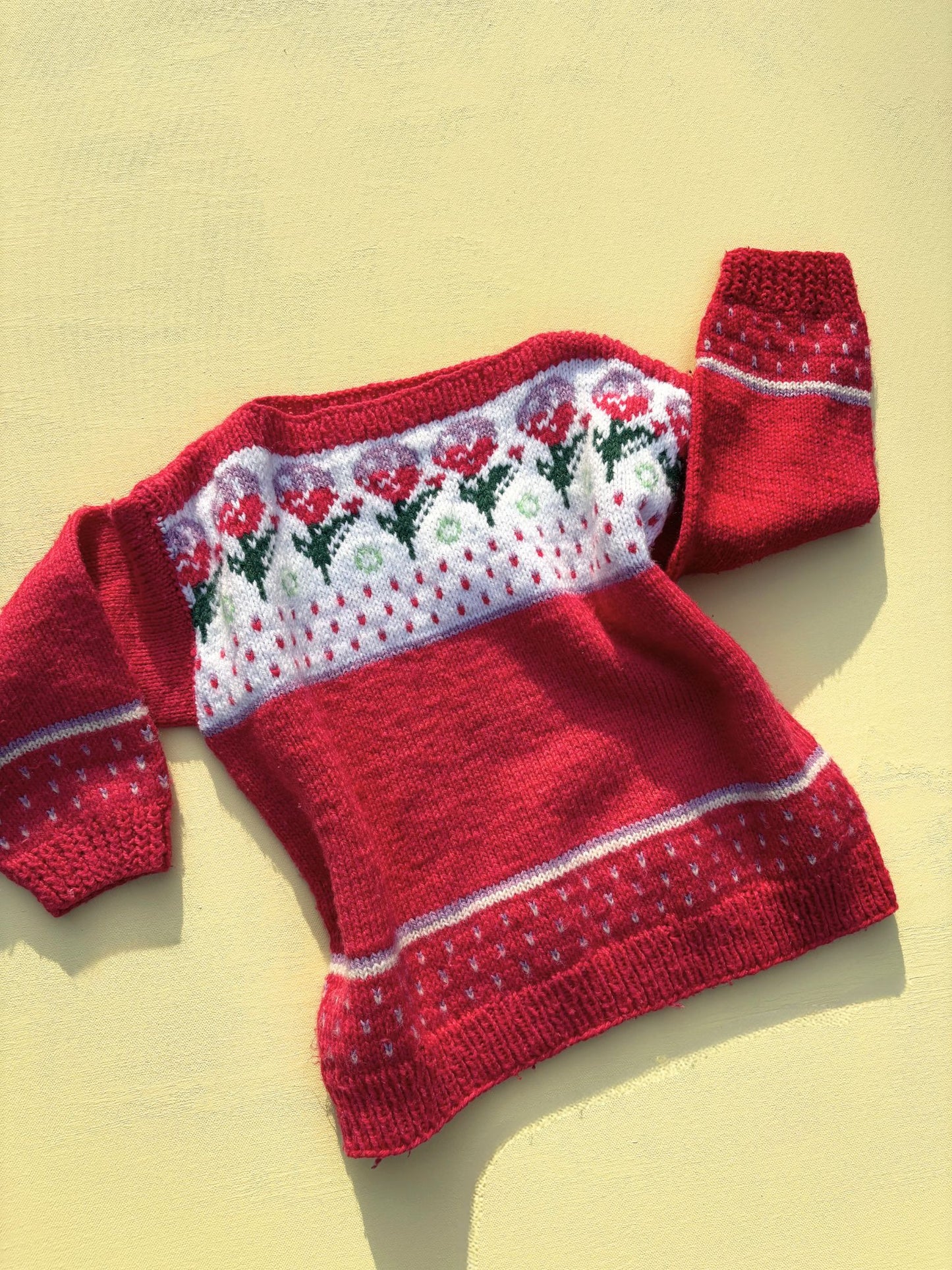 Pink Flower Knit Age 6-7 Years