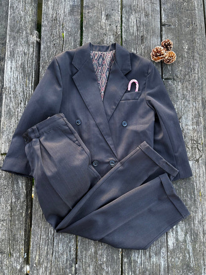 Grey Pinstripe Suit Age 7 Years