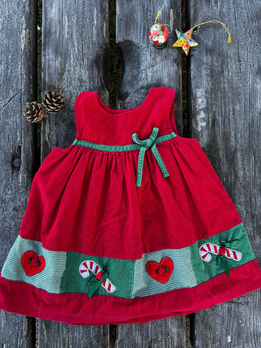 Corduroy Christmas Dress Age 3-4 Years