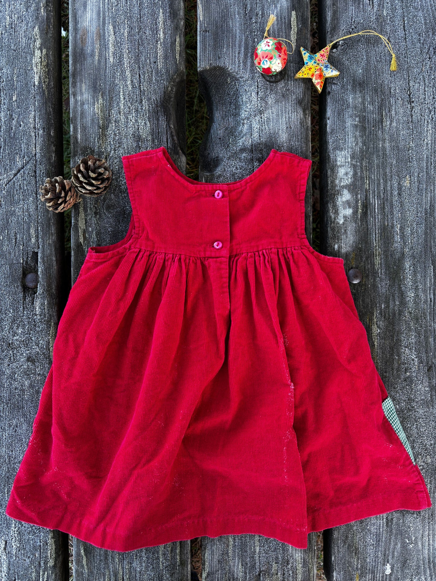 Corduroy Christmas Dress Age 3-4 Years