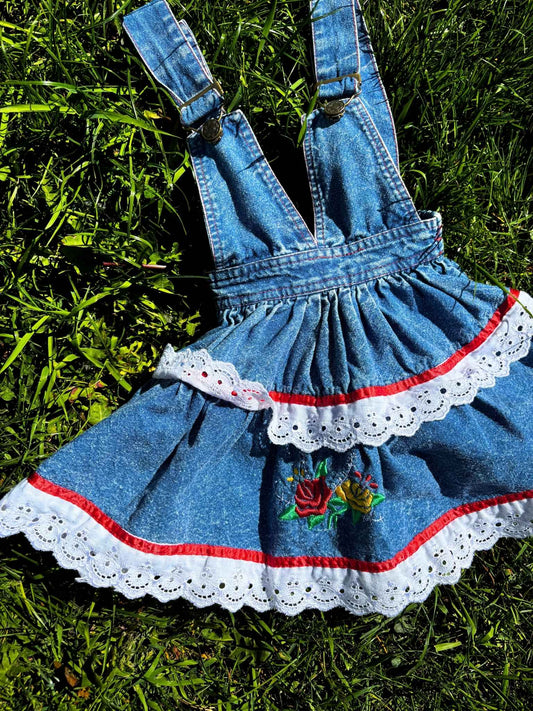 Denim Overall Dress Age 2-3 Years