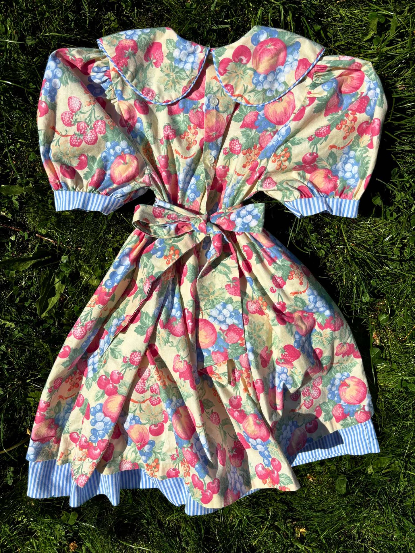 Puff Sleeve Fruit Dress Age 7 Years