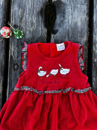 Goose Christmas Dress Age 9 Months