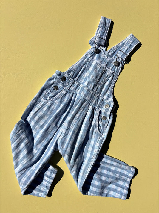 Checkered Heart Overalls Age 2 Years