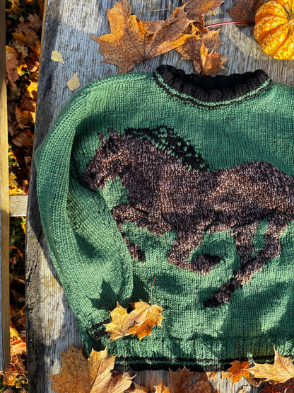 Knitted Horse Sweater Age 7-8 Years