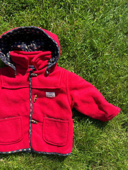 Red Duffle Coat Age 1 Year