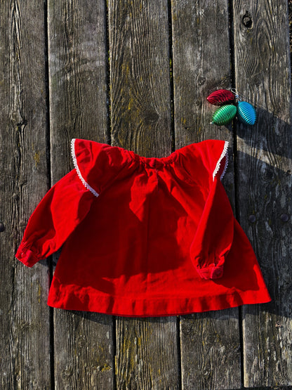 Red Velvet Christmas Dress Age 1 Year