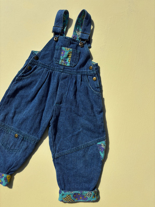 Flower Overalls Age 2-3 Years