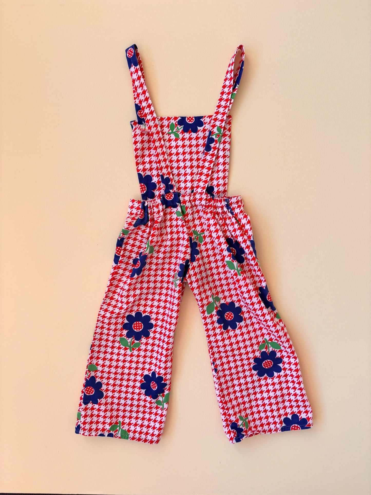 80s Flower Overalls Age 2 Years