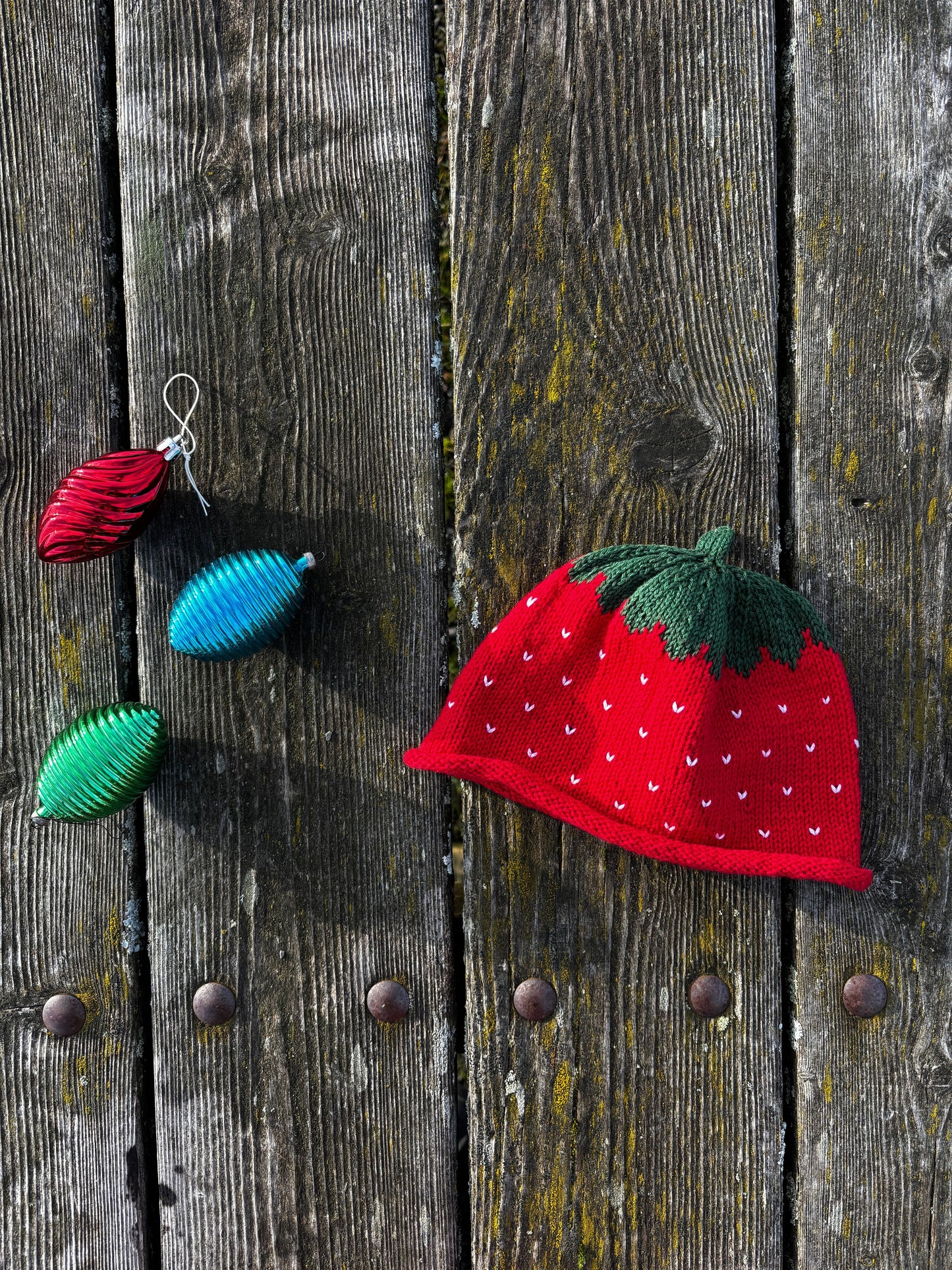 Knitted Strawberry Hat