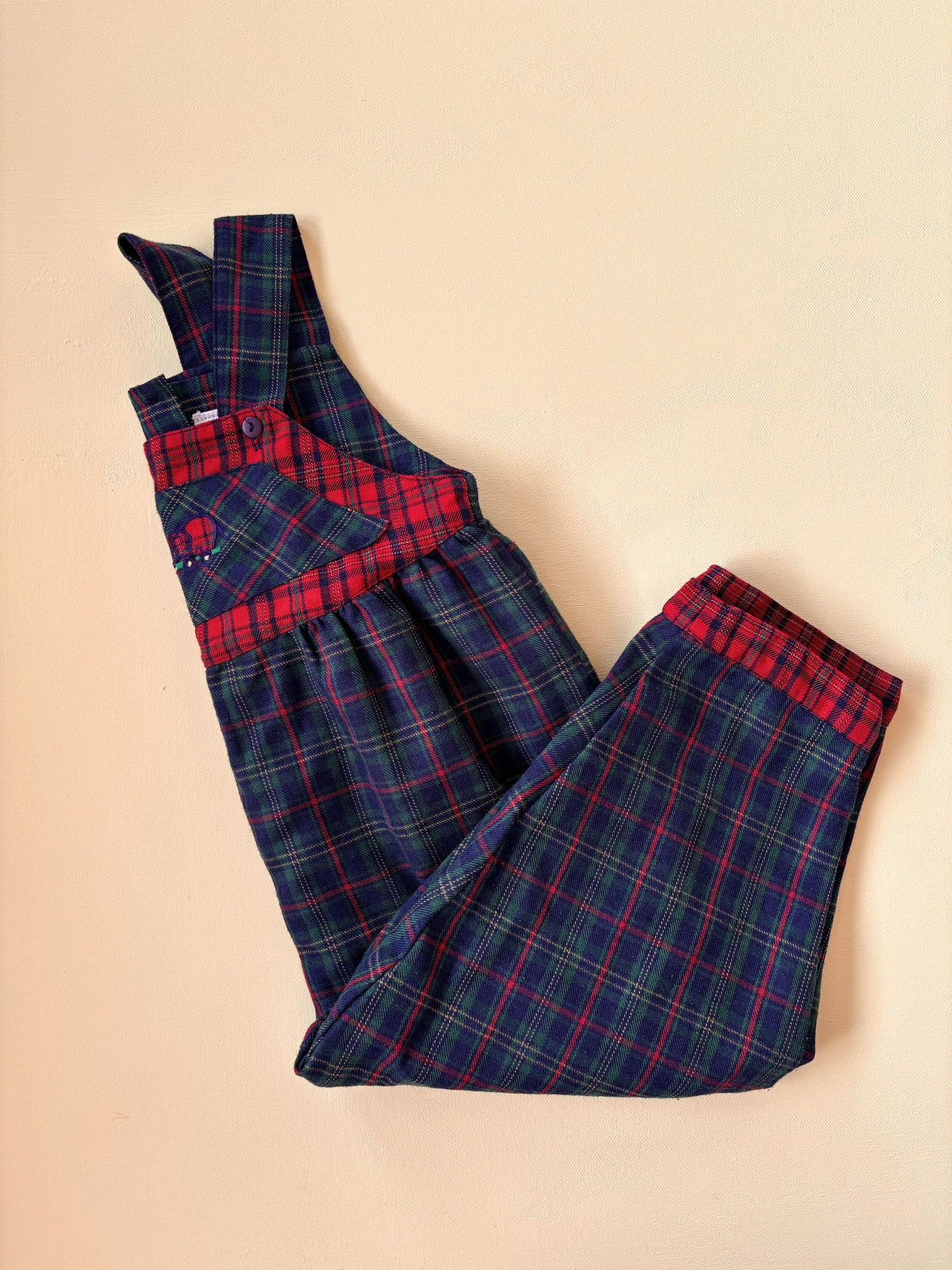 Tartan Overalls Age 2-3 Years