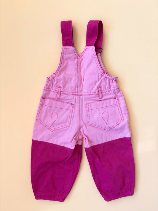 Pink Denim Overall Age 12-18 Months