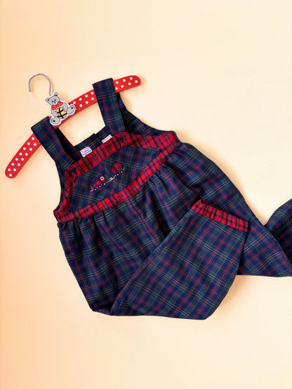 Tartan Overalls Age 2-3 Years